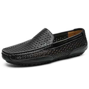 Men's Shoes Summer Men's Shoes Leather Men's Loafers Moccasin Men's Shoes Breathable Slip-On Boat Shoes